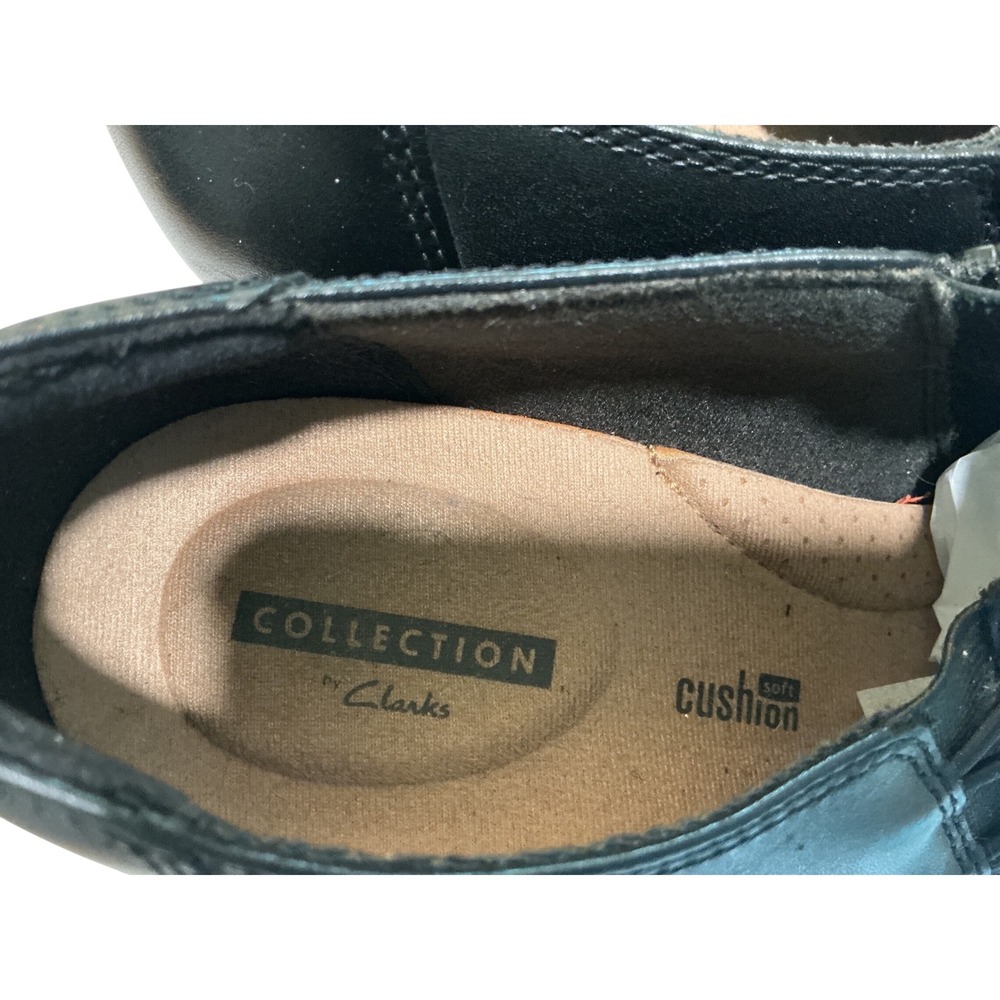 Clarks Collection Adriel Viola Black Leather Ankle Bootie Shoe Women's 10 M - Picture 5 of 9